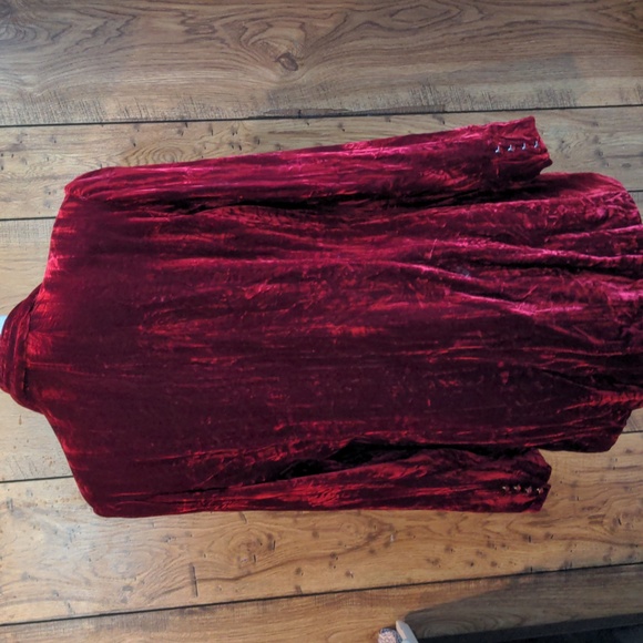 ♥️ Red Velvet Blazer Jacket Sax Fifth Avenue Collection 12 - Picture 4 of 7